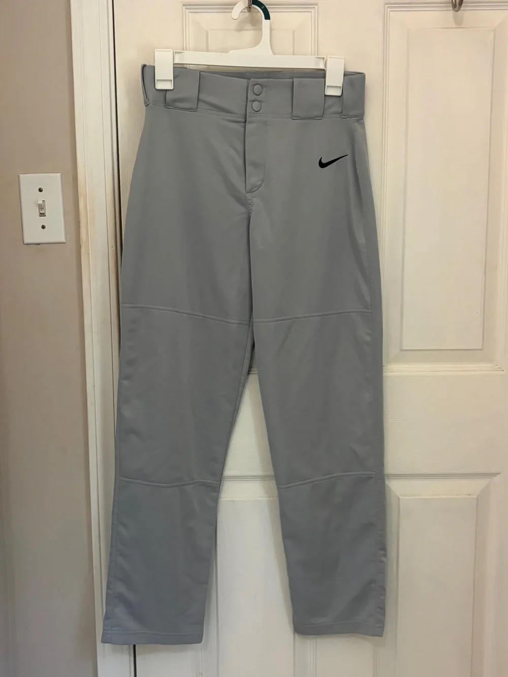 Nike Boys Core Open Hem Performance Baseball Pants in Grey - Picture 4 of 11